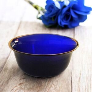 Cobalt Blue Bowl with Gold Trim